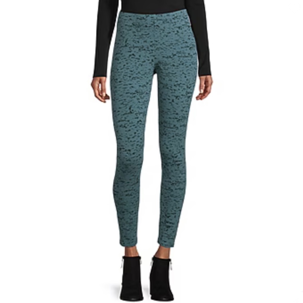 Mixit Women's Blue Space Dye Mid Rise Full Length Leggings Size S L XL